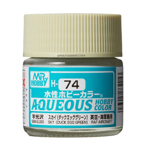 Mr. Hobby Aqueous H74 Semi-Gloss Duck Egg Green