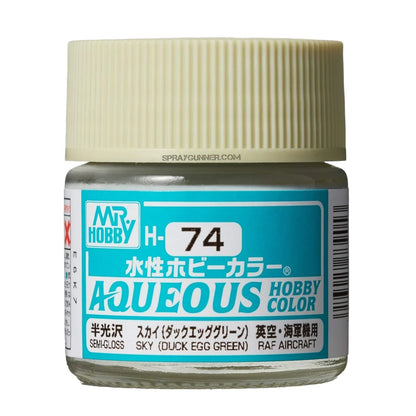Mr. Hobby Aqueous H74 Semi-Gloss Duck Egg Green