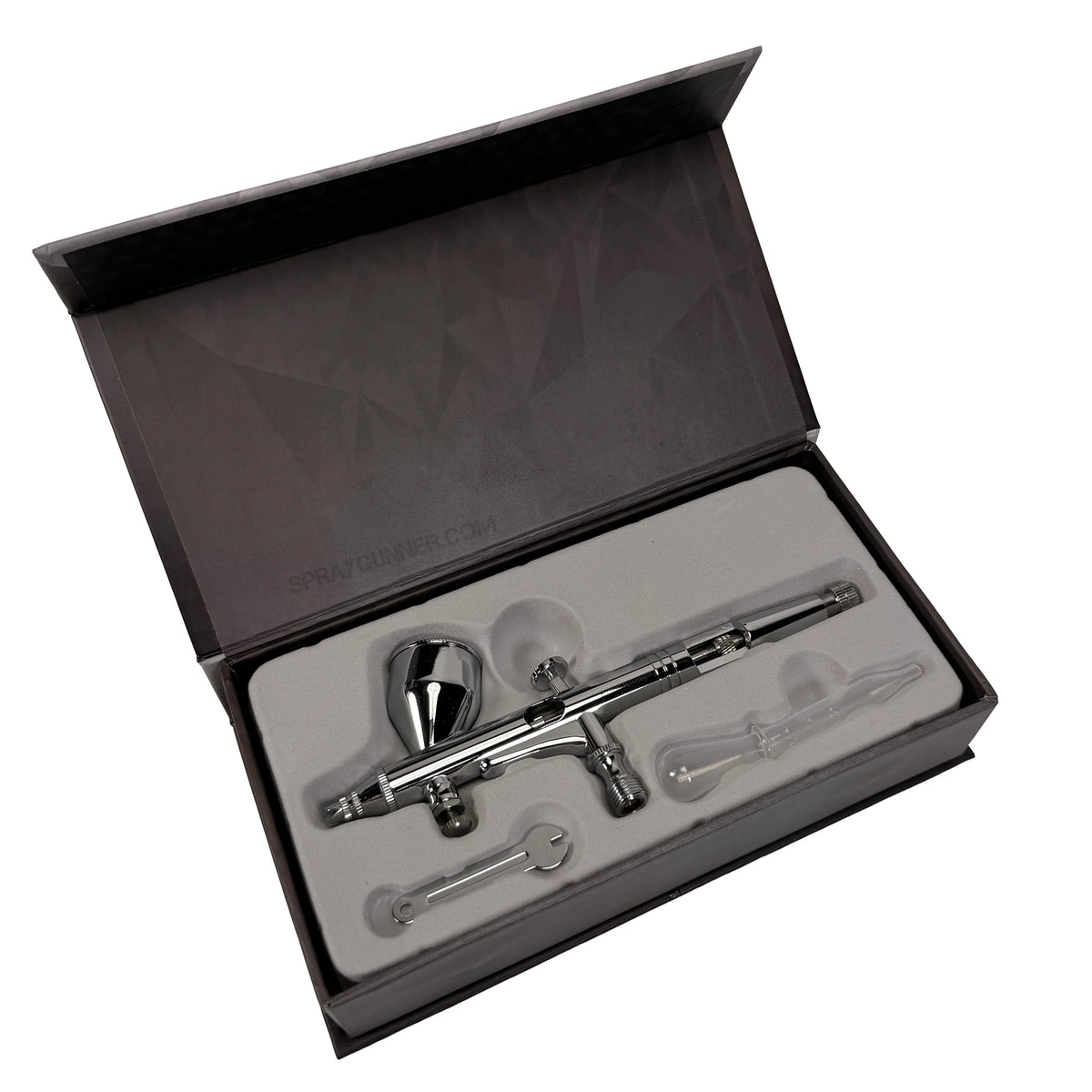 Affordable detail-oriented gravity-feed double-action airbrush 0.3mm nozzle.