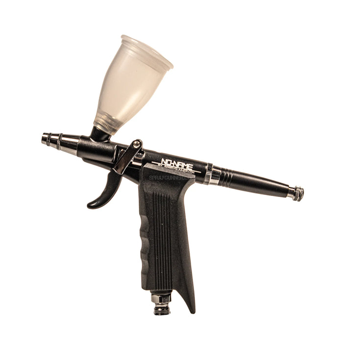 GX13 Pistol Trigger Gravity Feed Airbrush Set with Round and Fan Pattern Caps by NO-NAME Brand