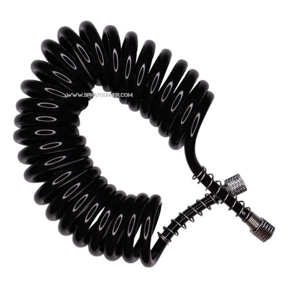 1/8"-1/8" Black Polyurethane Coiled Air Hose (3m) by NO-NAME Brand