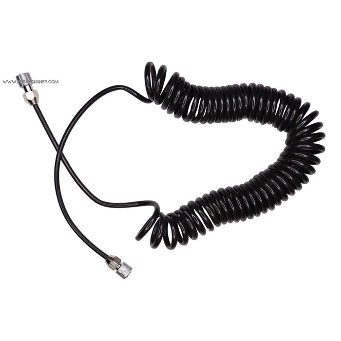 1/8" - 1/8" Black Polyurethane Coiled Air Hose (4m) by NO-NAME Brand