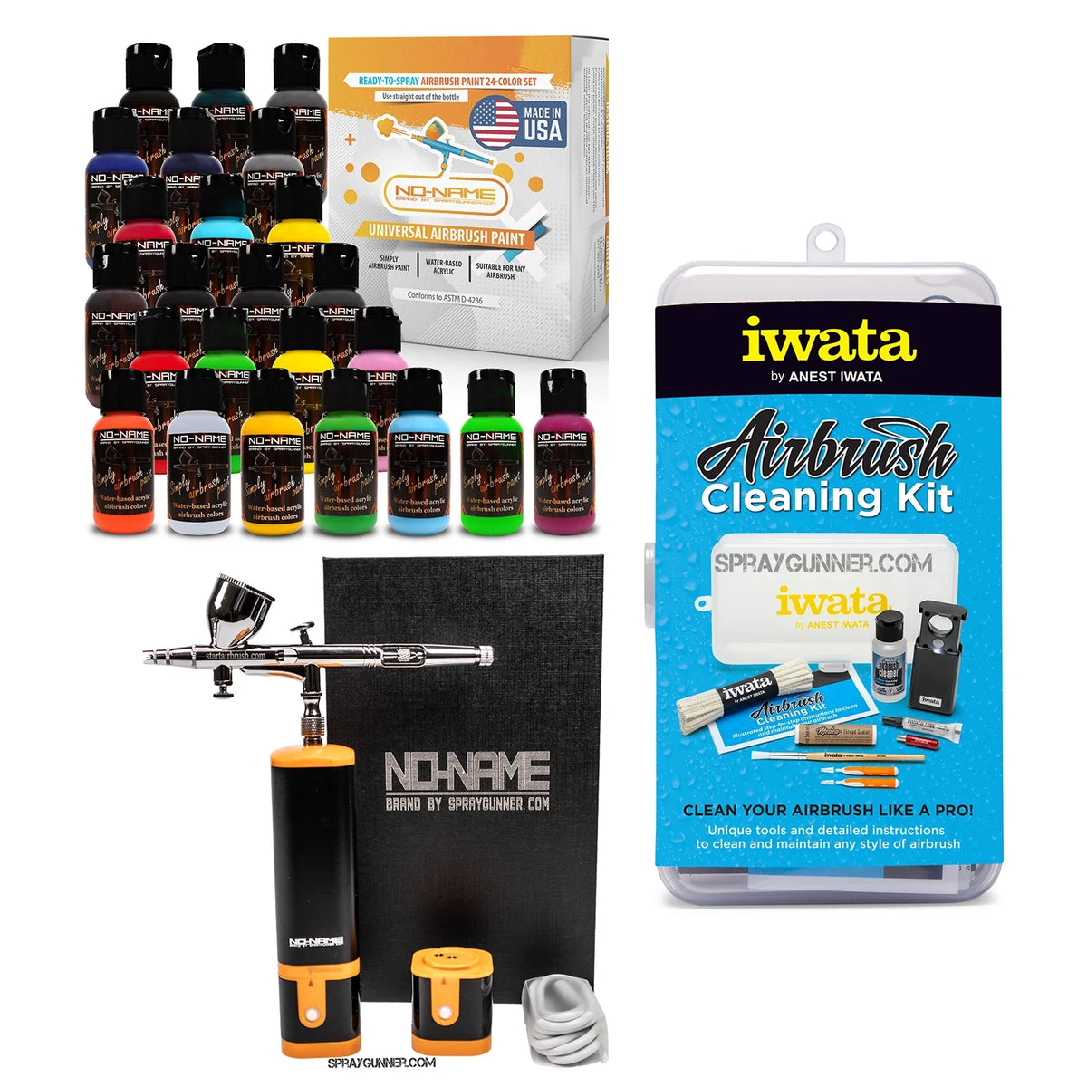 Cordless airbrush battery powered compressor with airbrush kit with Options