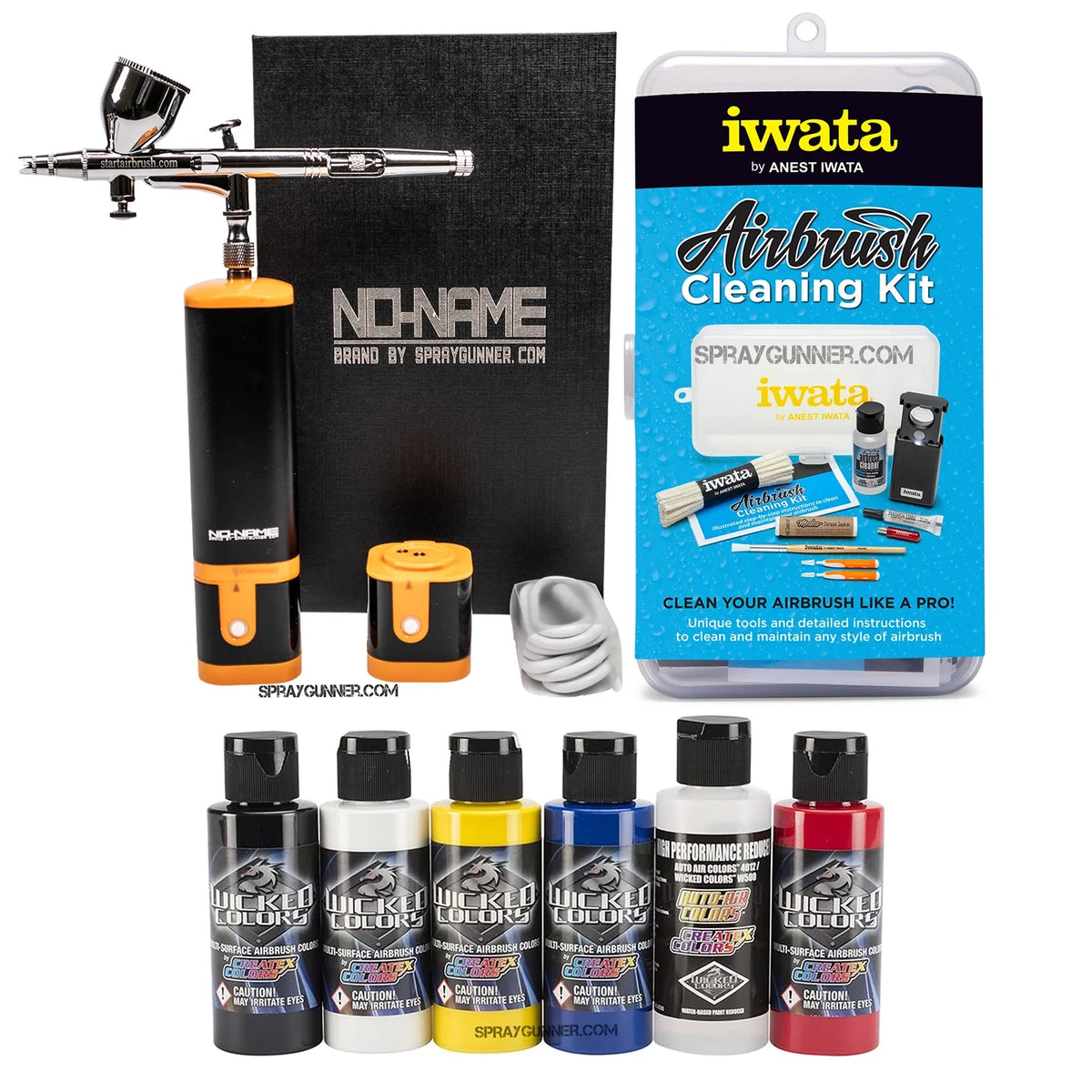 Cordless airbrush battery powered compressor with airbrush kit with Options