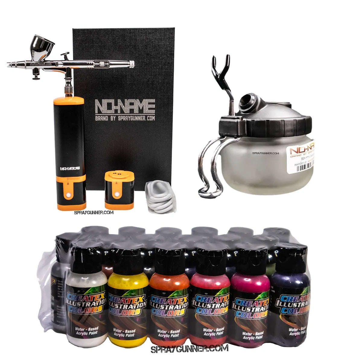 Cordless airbrush battery powered compressor with airbrush kit with Options