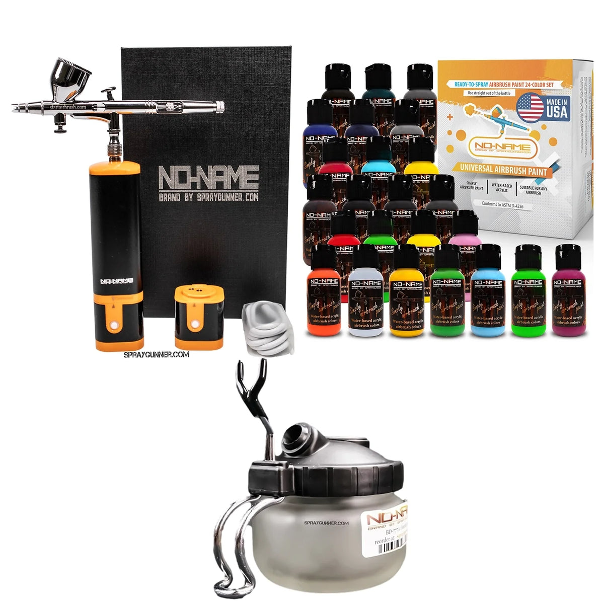 Cordless airbrush battery powered compressor with airbrush kit with Options