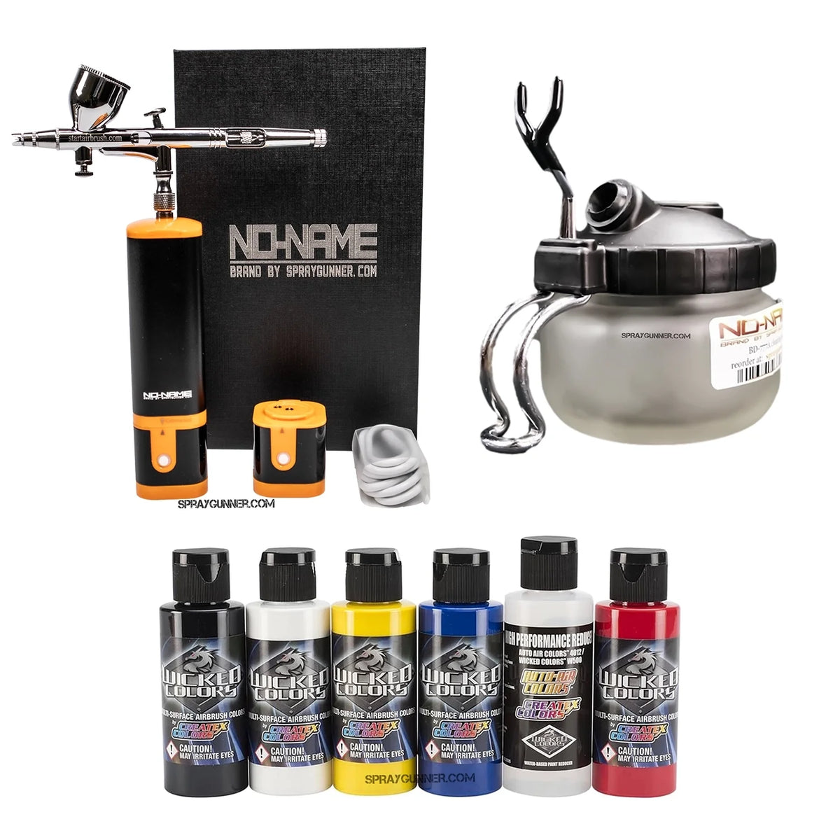 Cordless airbrush battery powered compressor with airbrush kit with Options