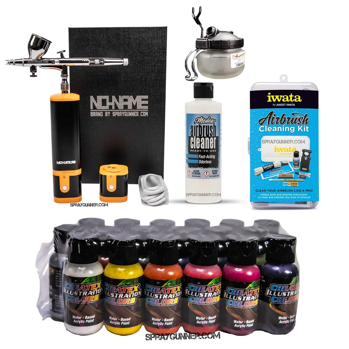 Cordless airbrush battery powered compressor with airbrush kit with Options