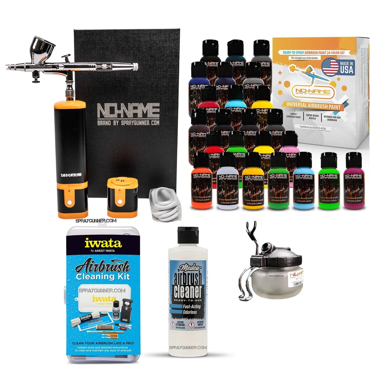 Cordless airbrush battery powered compressor with airbrush kit with Options