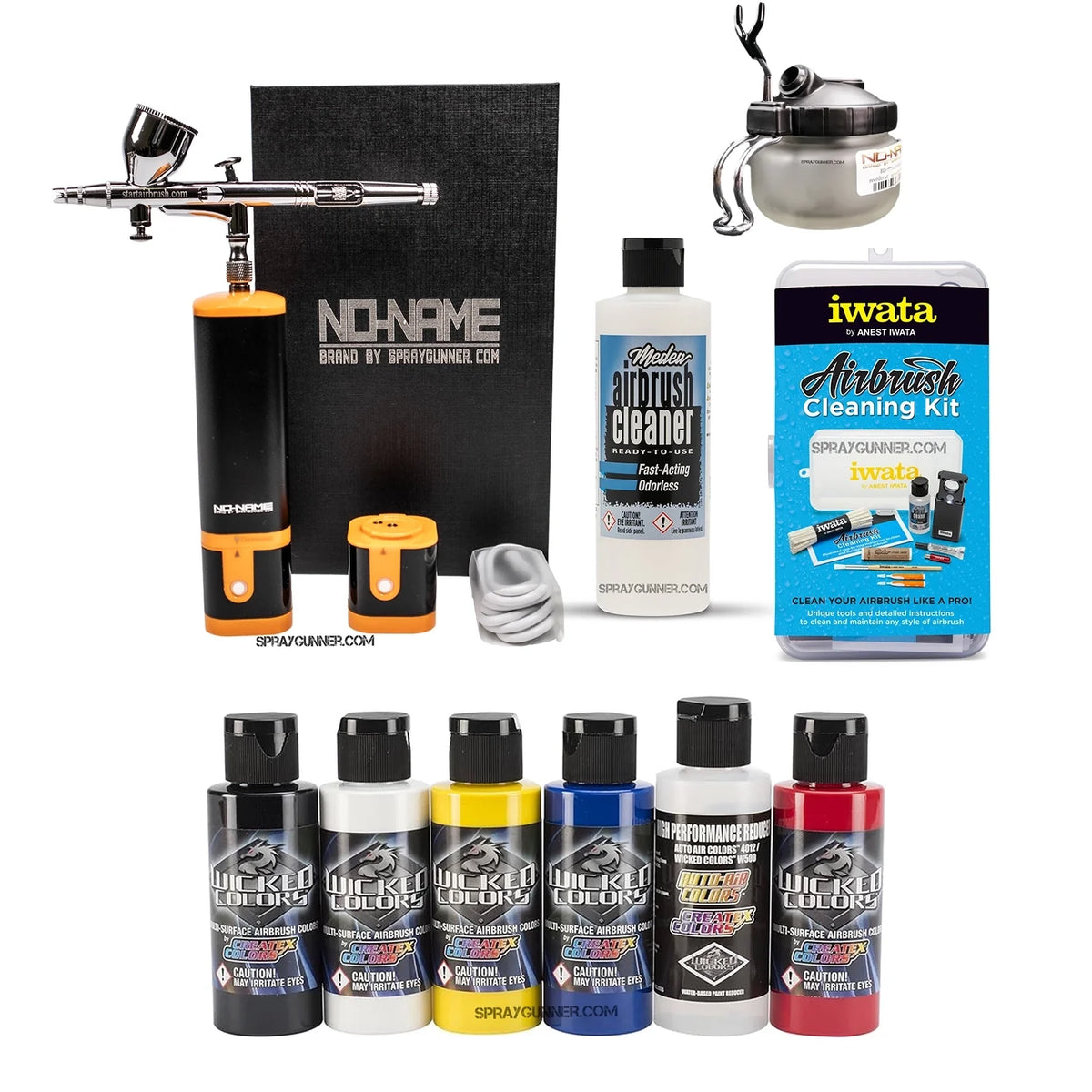 Cordless airbrush battery powered compressor with airbrush kit with Options