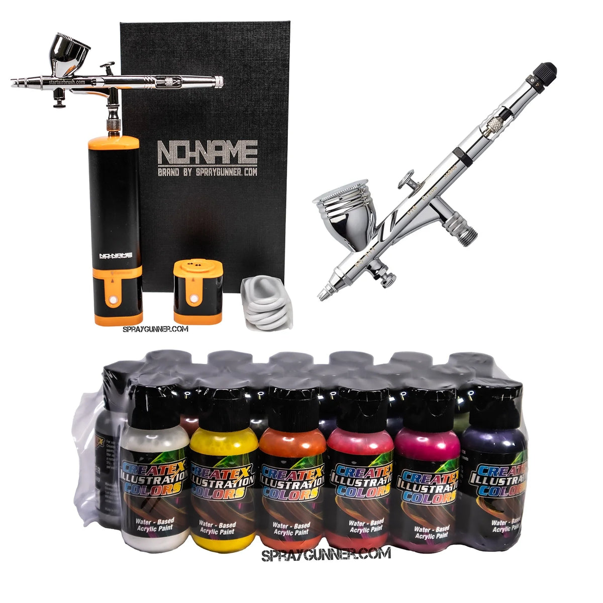 Cordless airbrush battery powered compressor with airbrush kit with Options