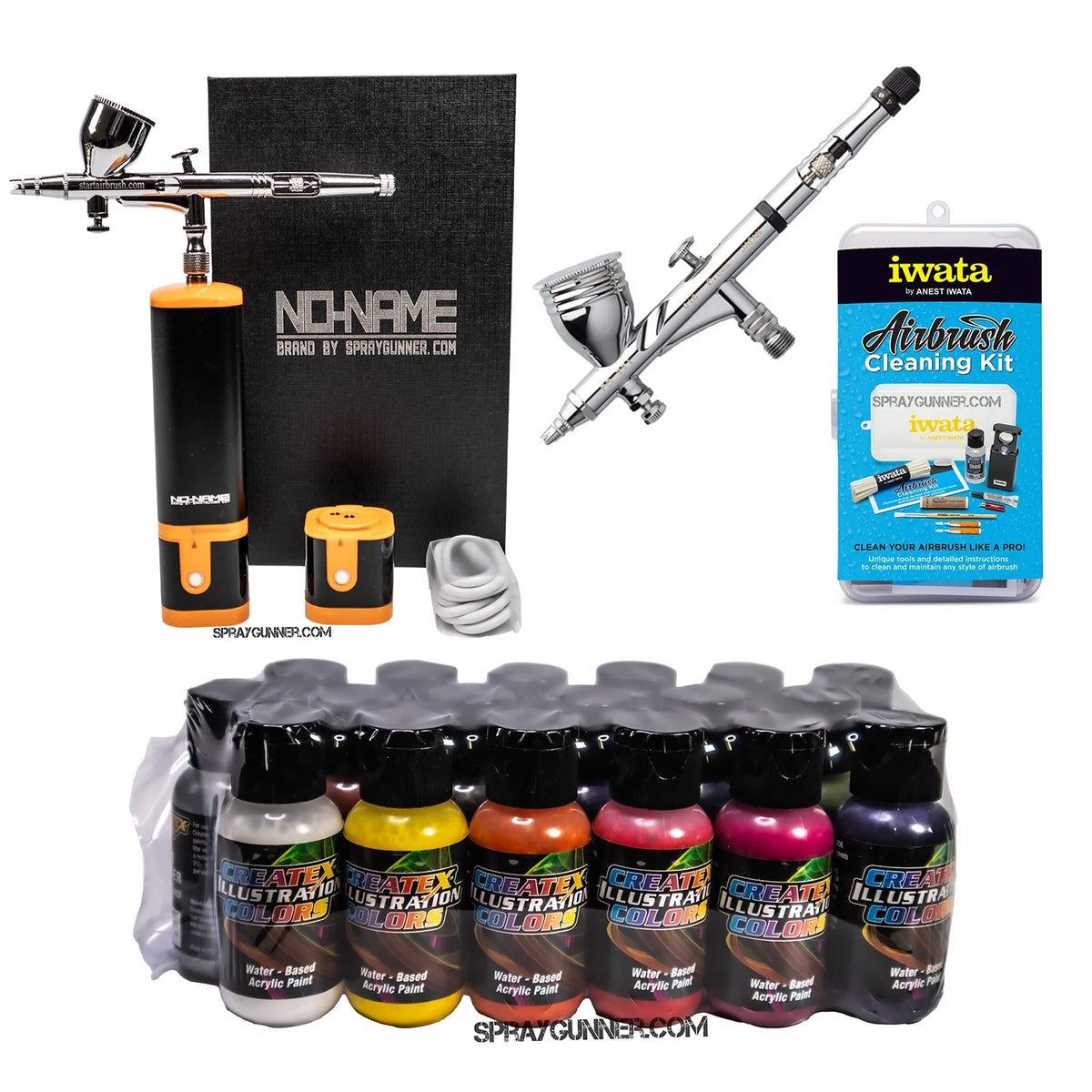 Cordless airbrush battery powered compressor with airbrush kit with Options