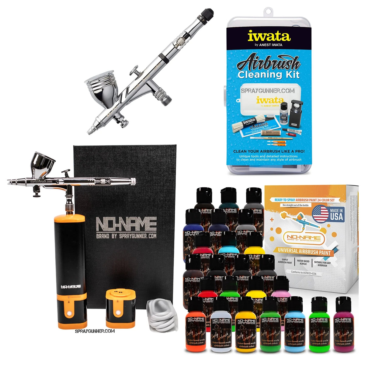 Cordless airbrush battery powered compressor with airbrush kit with Options