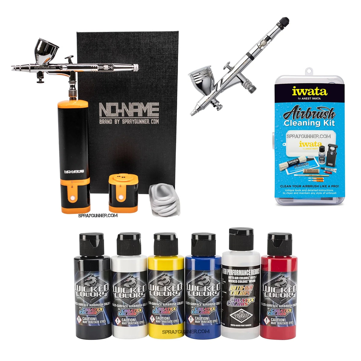 Cordless airbrush battery powered compressor with airbrush kit with Options