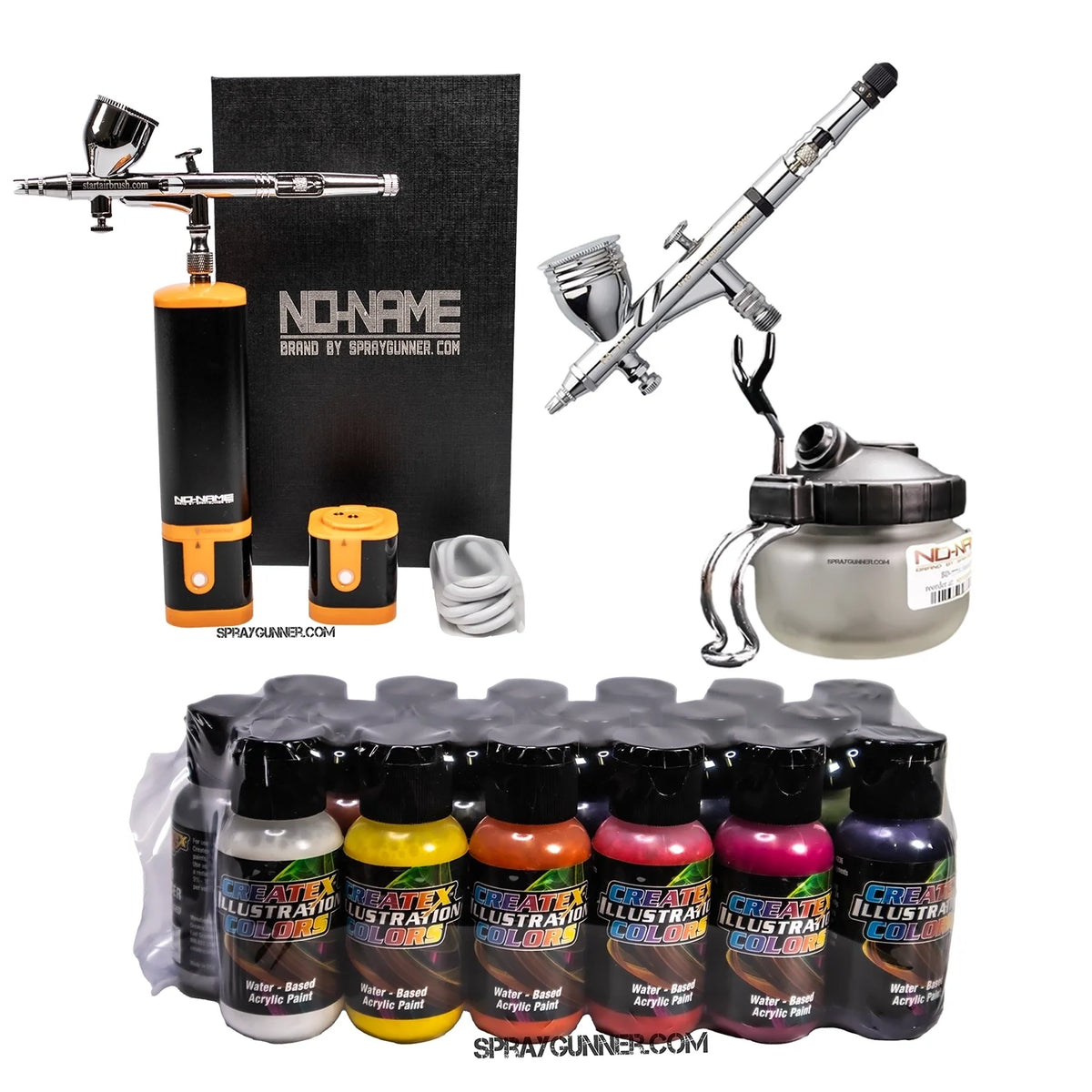 Cordless airbrush battery powered compressor with airbrush kit with Options