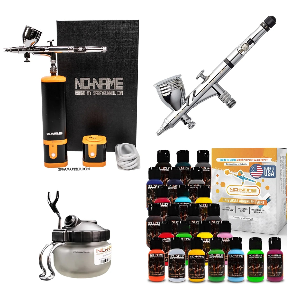 Cordless airbrush battery powered compressor with airbrush kit with Options
