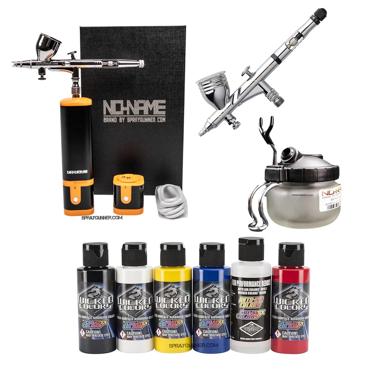 Cordless airbrush battery powered compressor with airbrush kit with Options