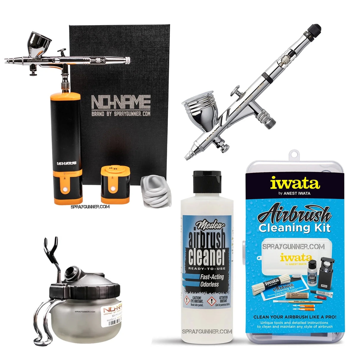 Cordless airbrush battery powered compressor with airbrush kit with Options
