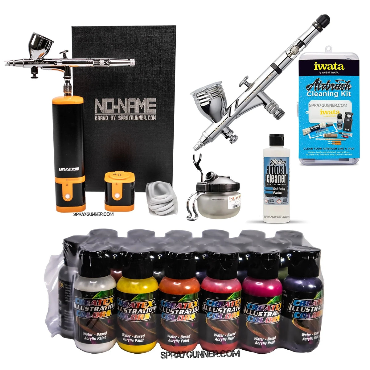 Cordless airbrush battery powered compressor with airbrush kit with Options