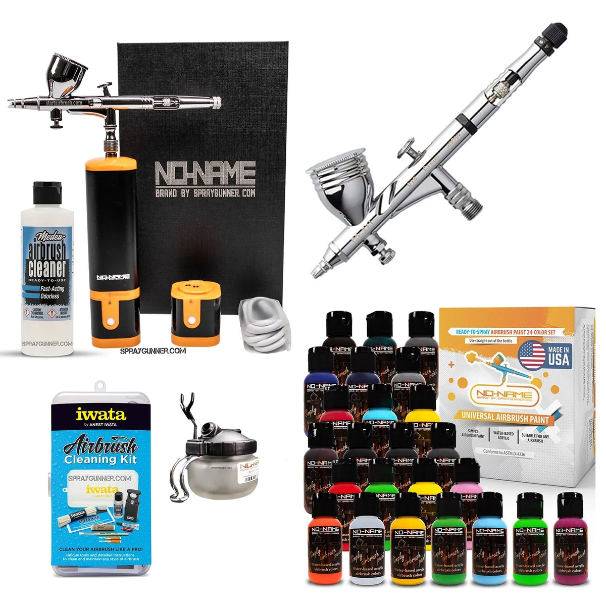 Cordless airbrush battery powered compressor with airbrush kit with Options