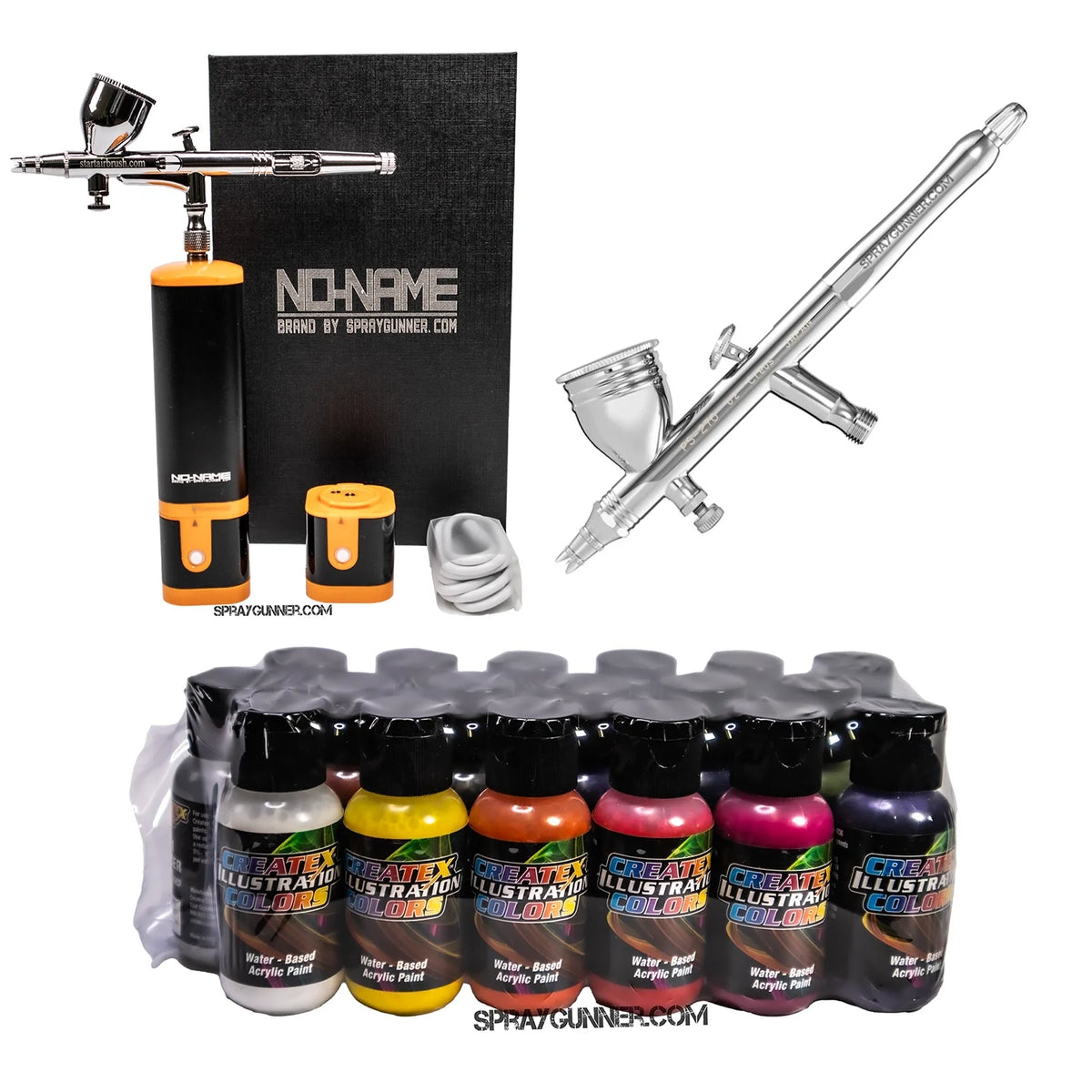 Cordless airbrush battery powered compressor with airbrush kit with Options