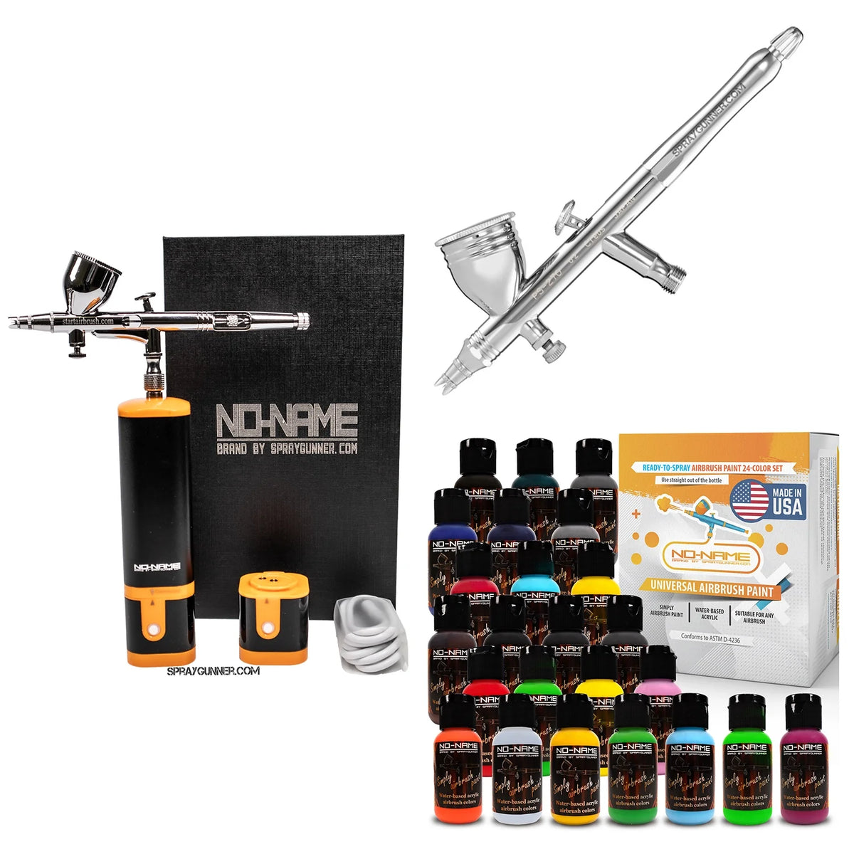 Cordless airbrush battery powered compressor with airbrush kit with Options