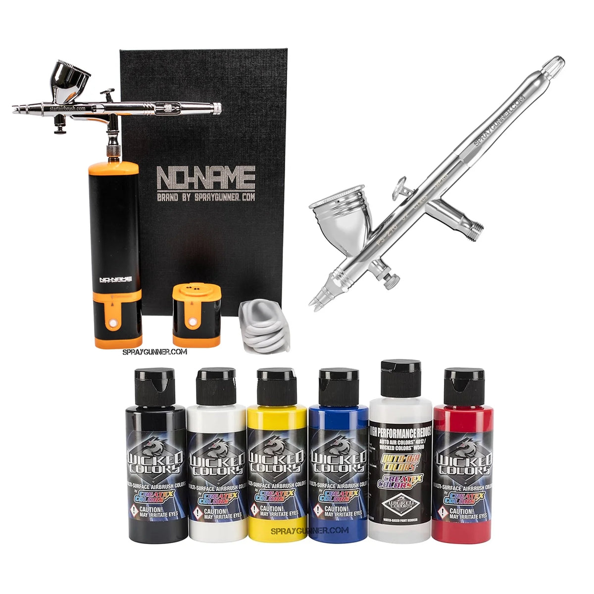 Cordless airbrush battery powered compressor with airbrush kit with Options