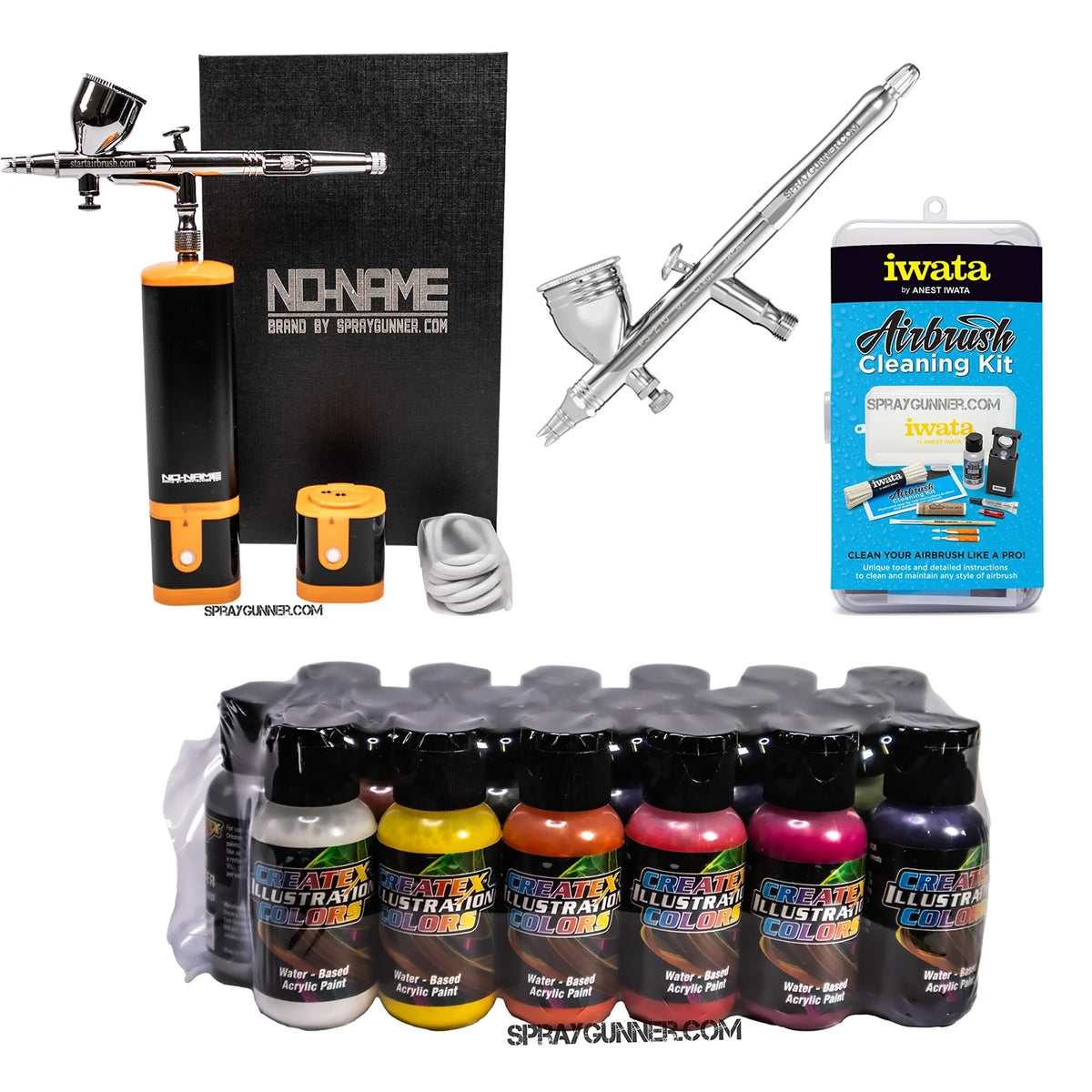 Cordless airbrush battery powered compressor with airbrush kit with Options