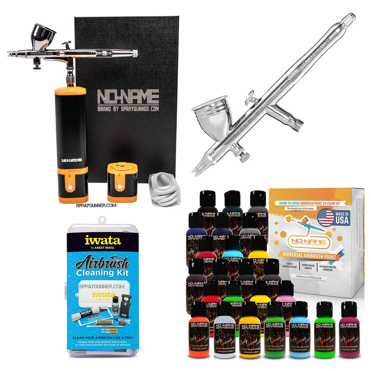 Cordless airbrush battery powered compressor with airbrush kit with Options