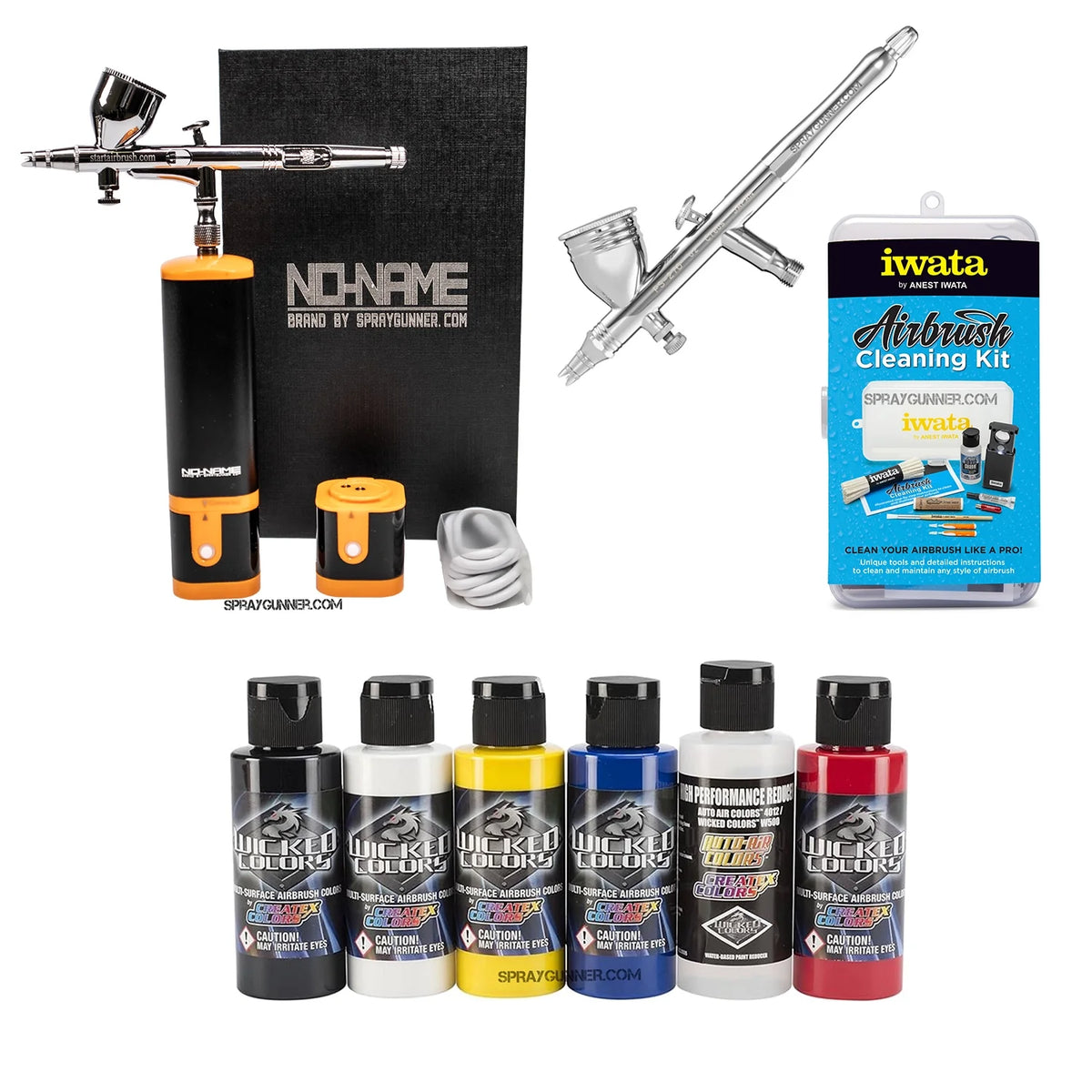 Cordless airbrush battery powered compressor with airbrush kit with Options