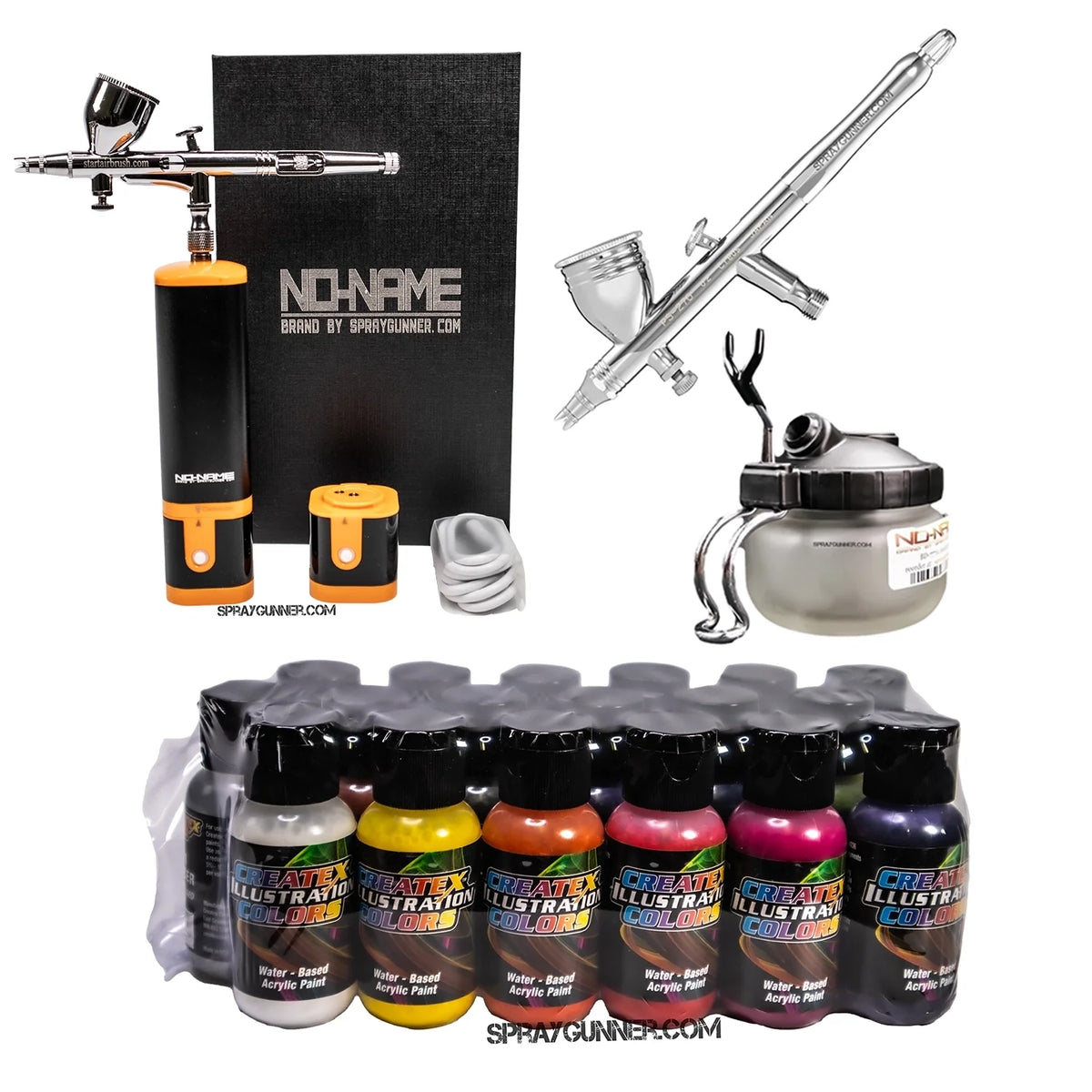 Cordless airbrush battery powered compressor with airbrush kit with Options