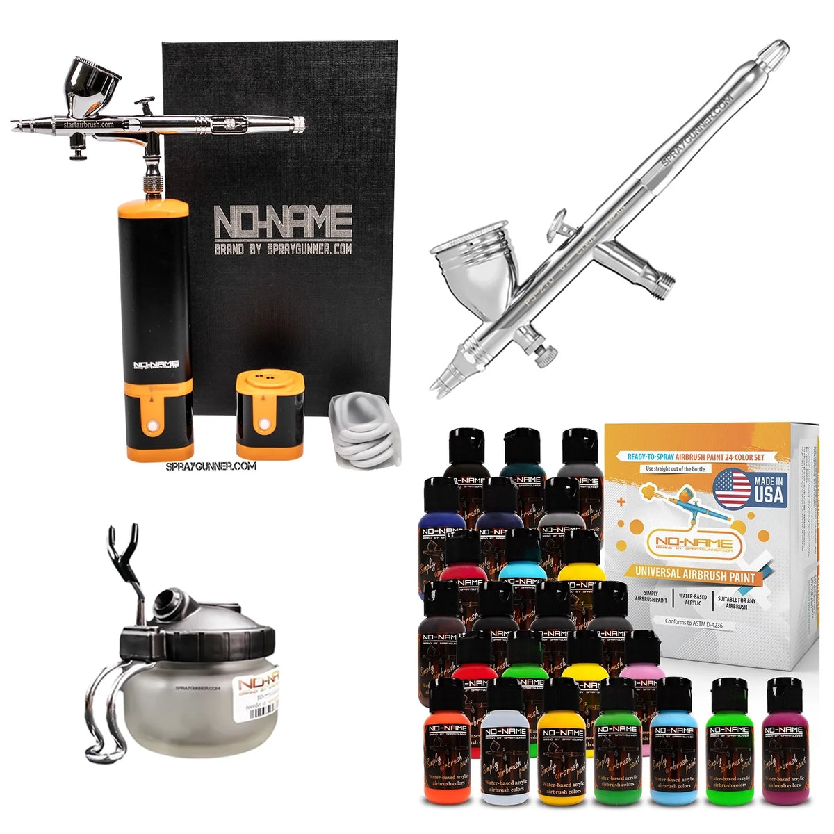 Cordless airbrush battery powered compressor with airbrush kit with Options