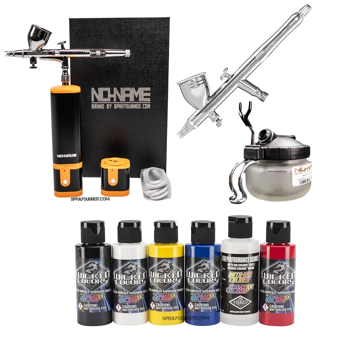 Cordless airbrush battery powered compressor with airbrush kit with Options
