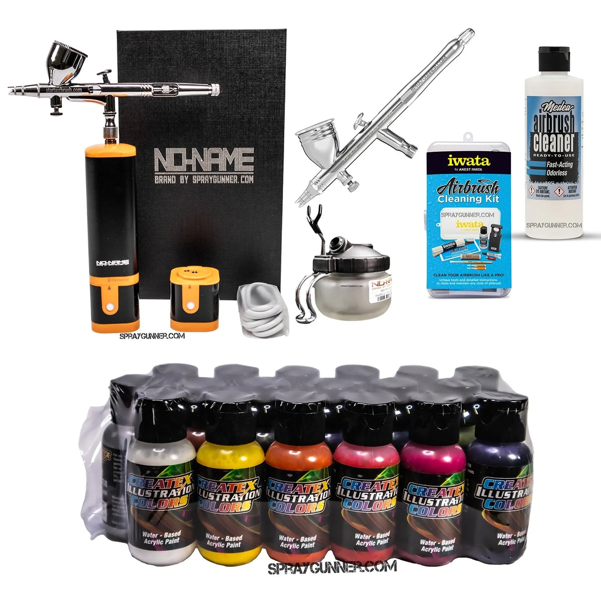Cordless airbrush battery powered compressor with airbrush kit with Options