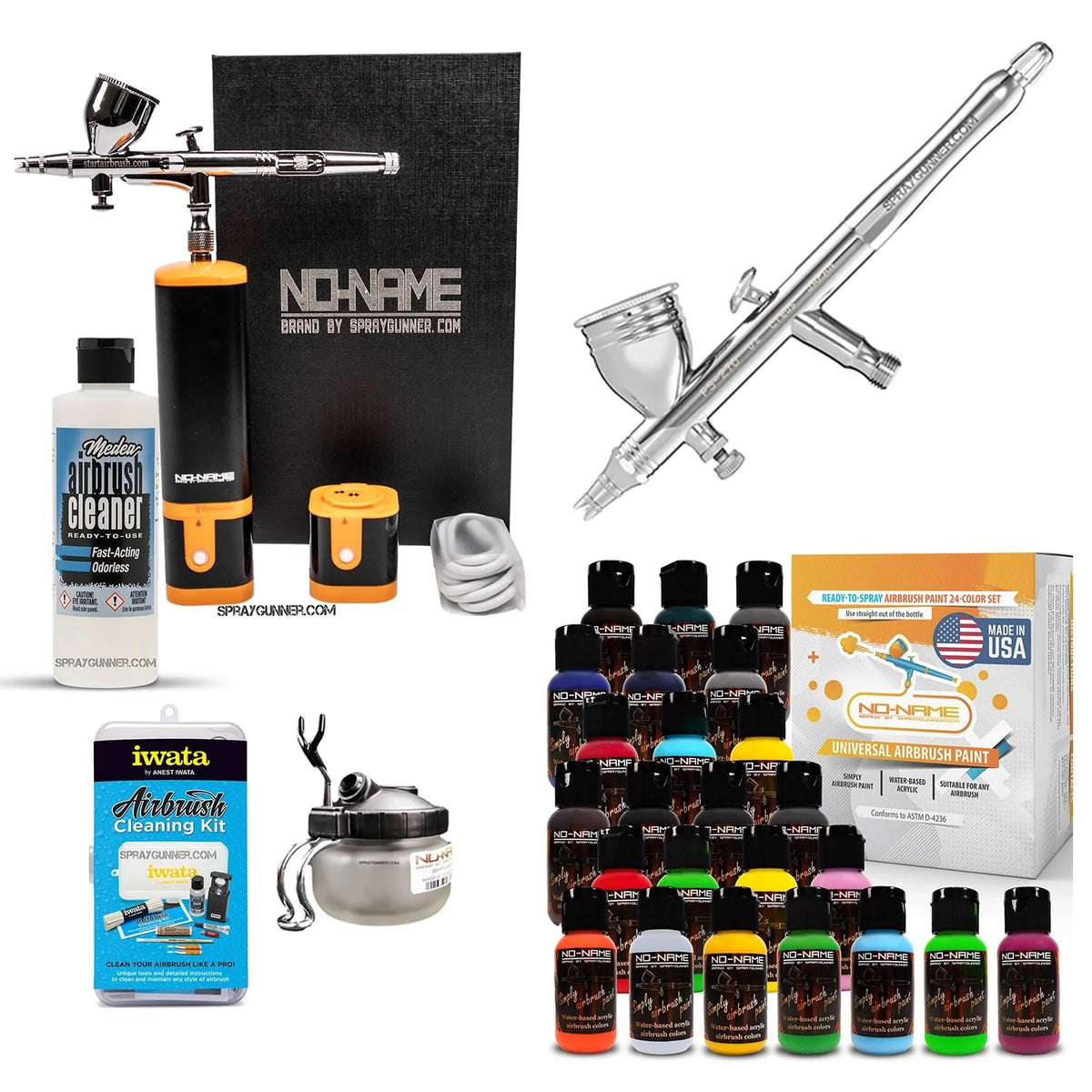 Cordless airbrush battery powered compressor with airbrush kit with Options