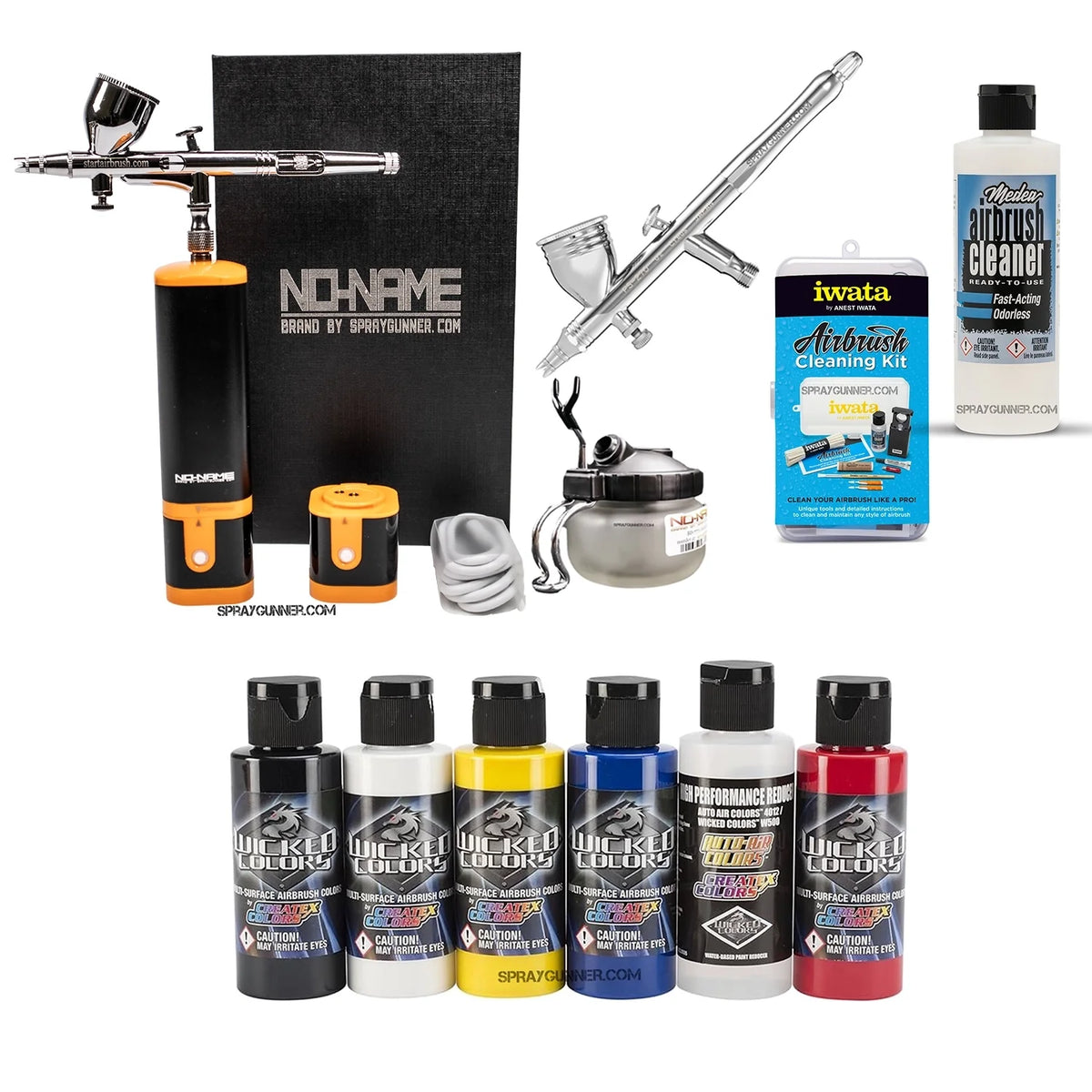 Cordless airbrush battery powered compressor with airbrush kit with Options