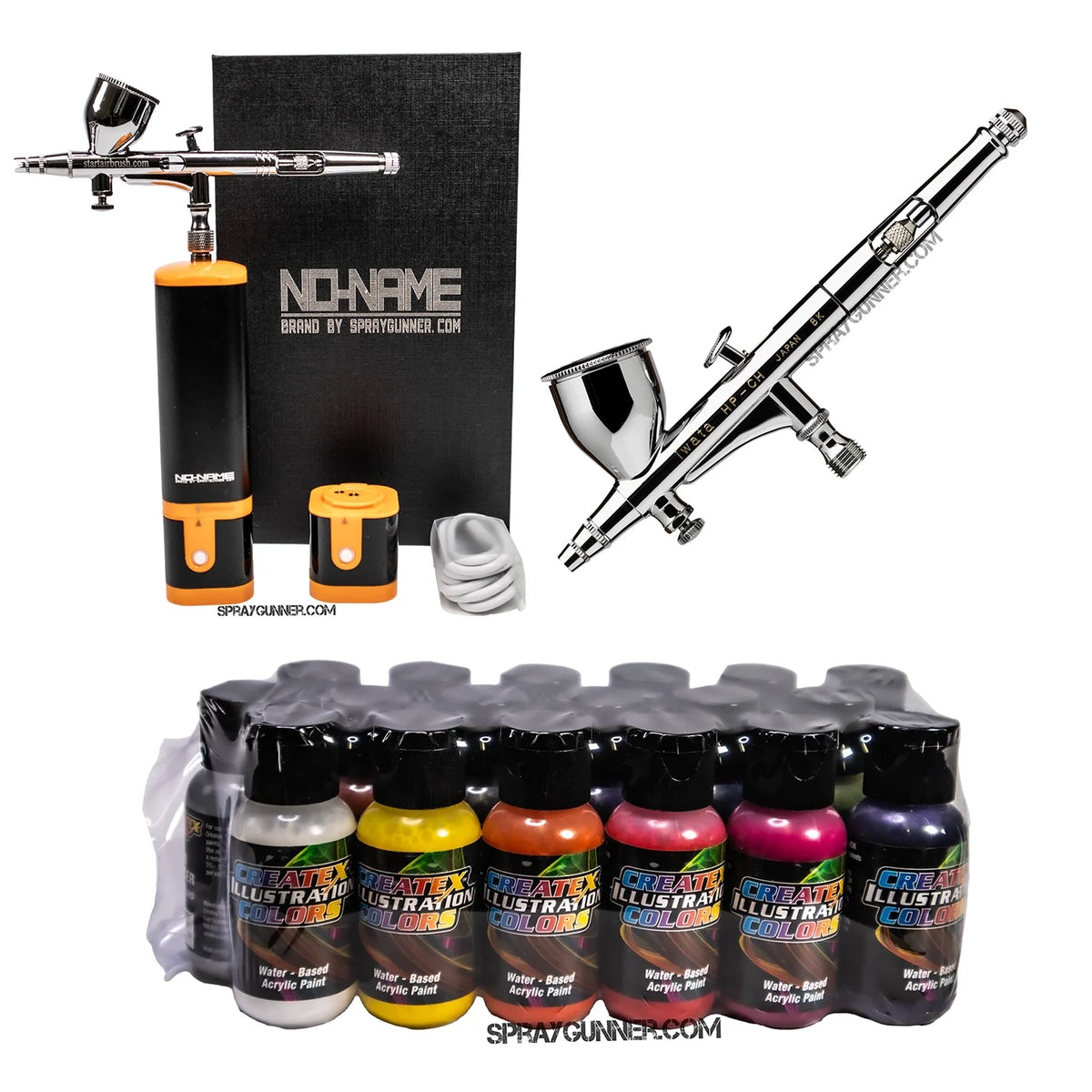 Cordless airbrush battery powered compressor with airbrush kit with Options