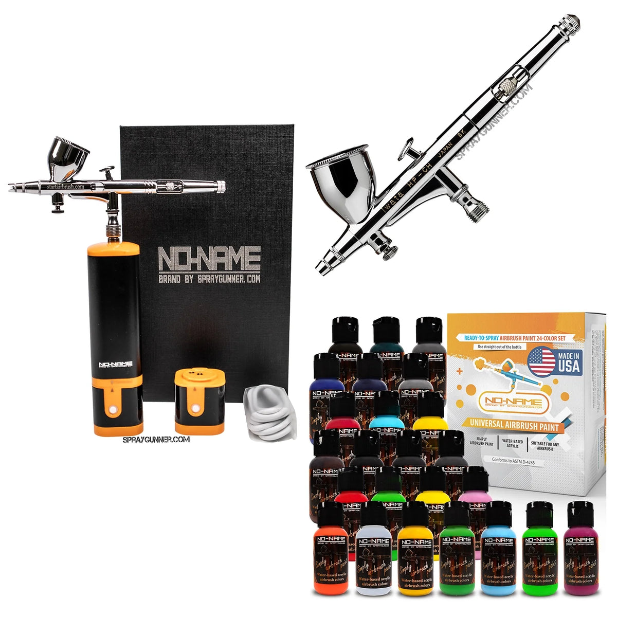 Cordless airbrush battery powered compressor with airbrush kit with Options