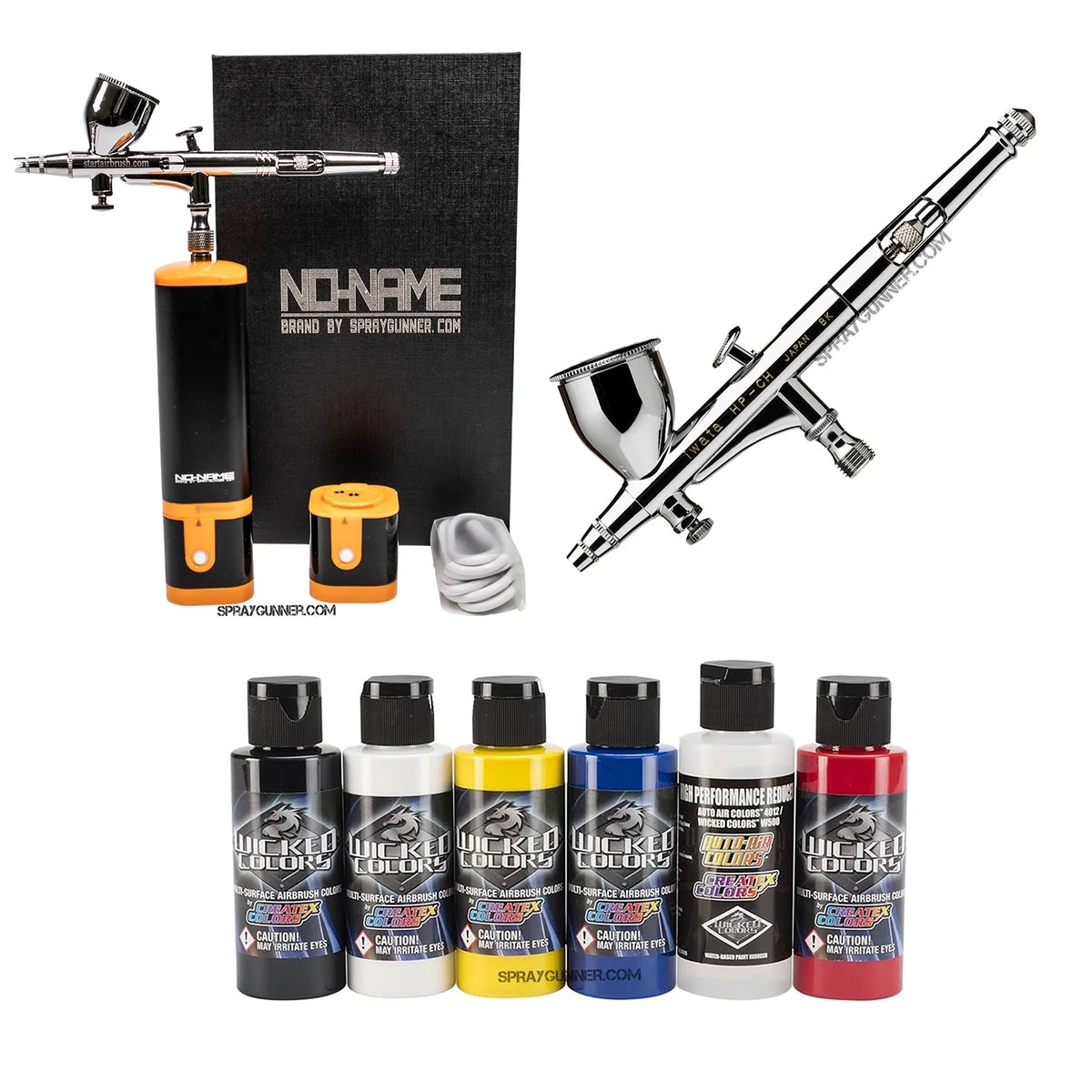 Cordless airbrush battery powered compressor with airbrush kit with Options