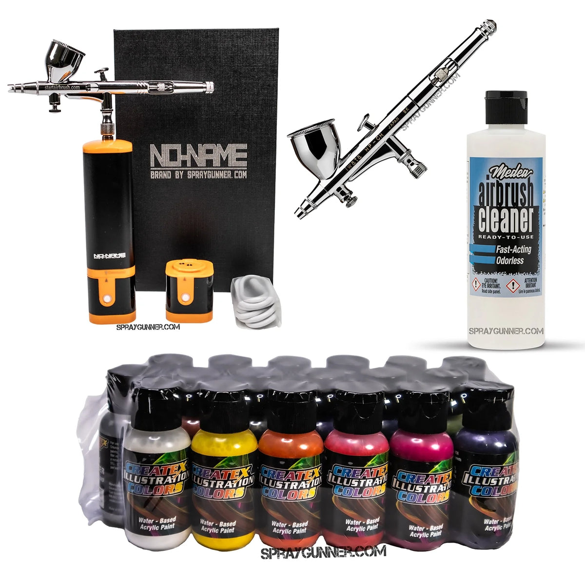 Cordless airbrush battery powered compressor with airbrush kit with Options