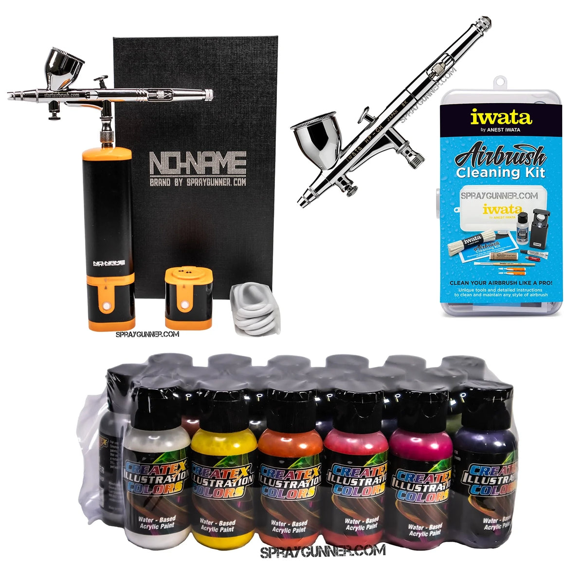 Cordless airbrush battery powered compressor with airbrush kit with Options