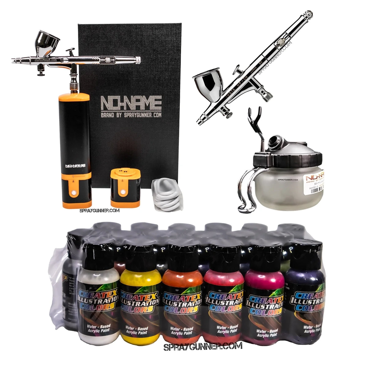 Cordless airbrush battery powered compressor with airbrush kit with Options