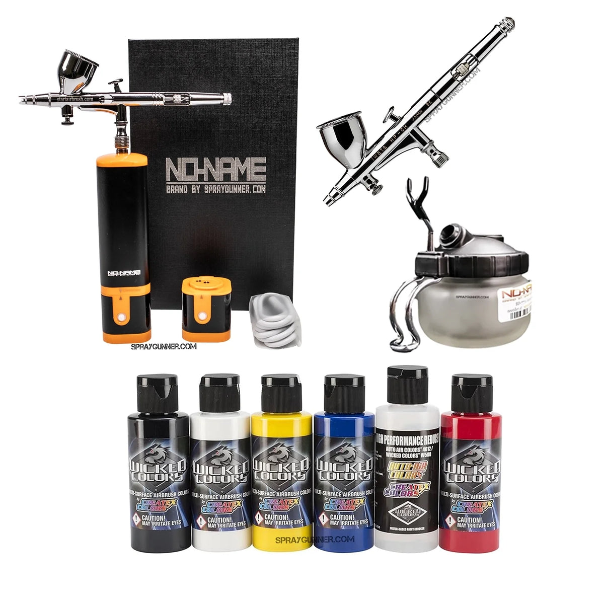 Cordless airbrush battery powered compressor with airbrush kit with Options