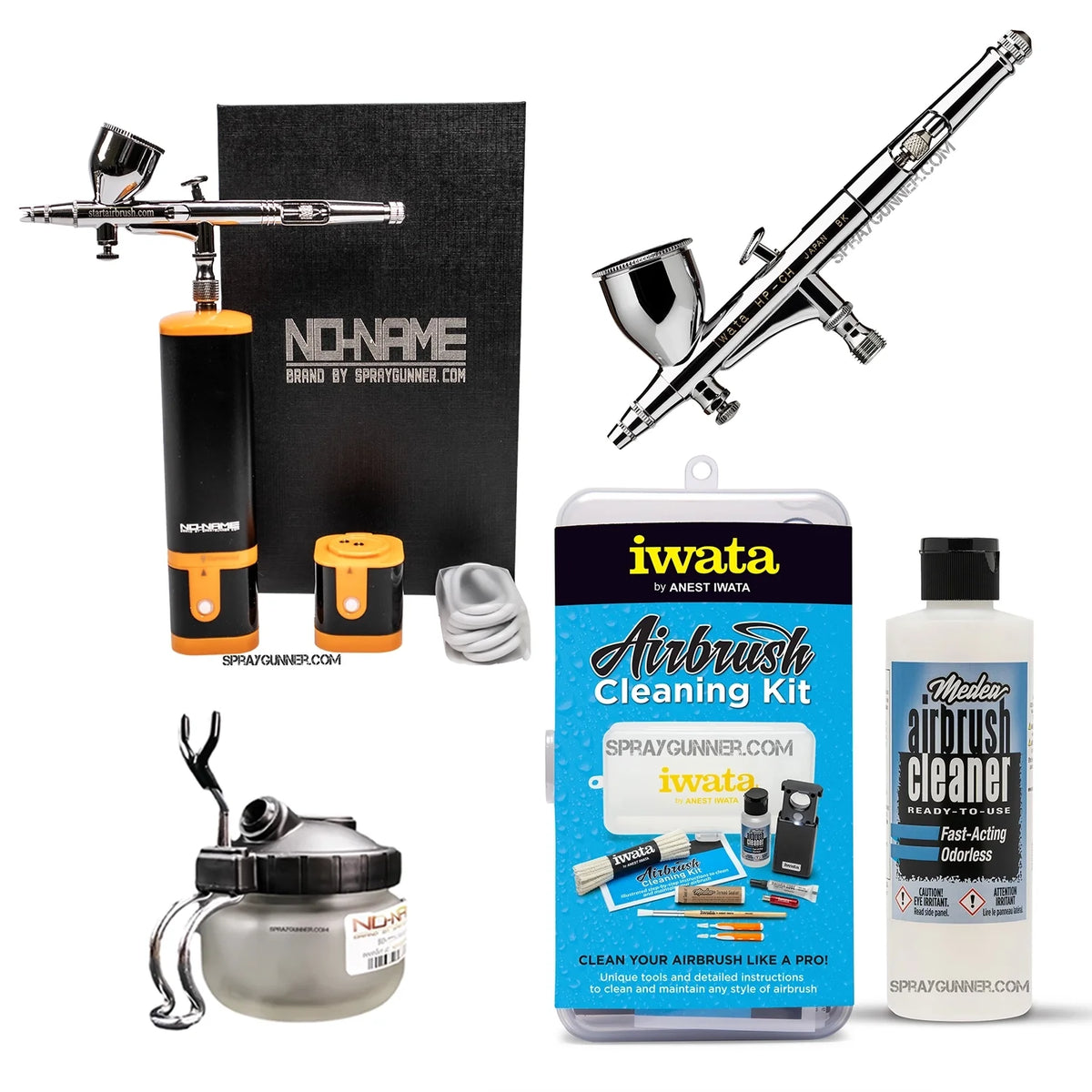 Cordless airbrush battery powered compressor with airbrush kit with Options