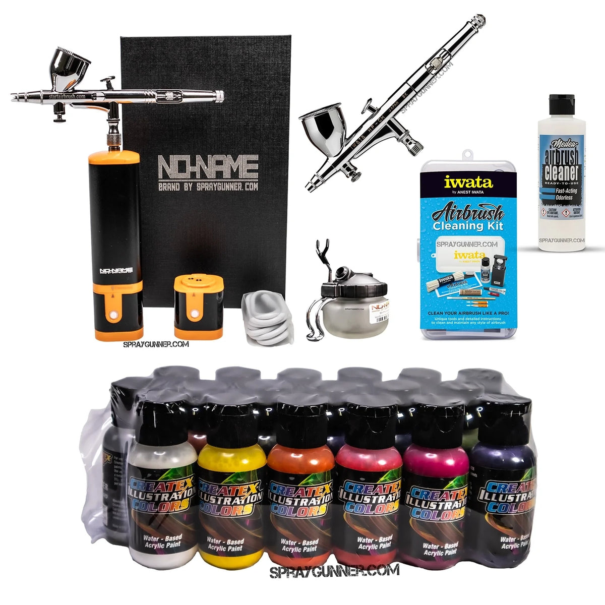 Cordless airbrush battery powered compressor with airbrush kit with Options