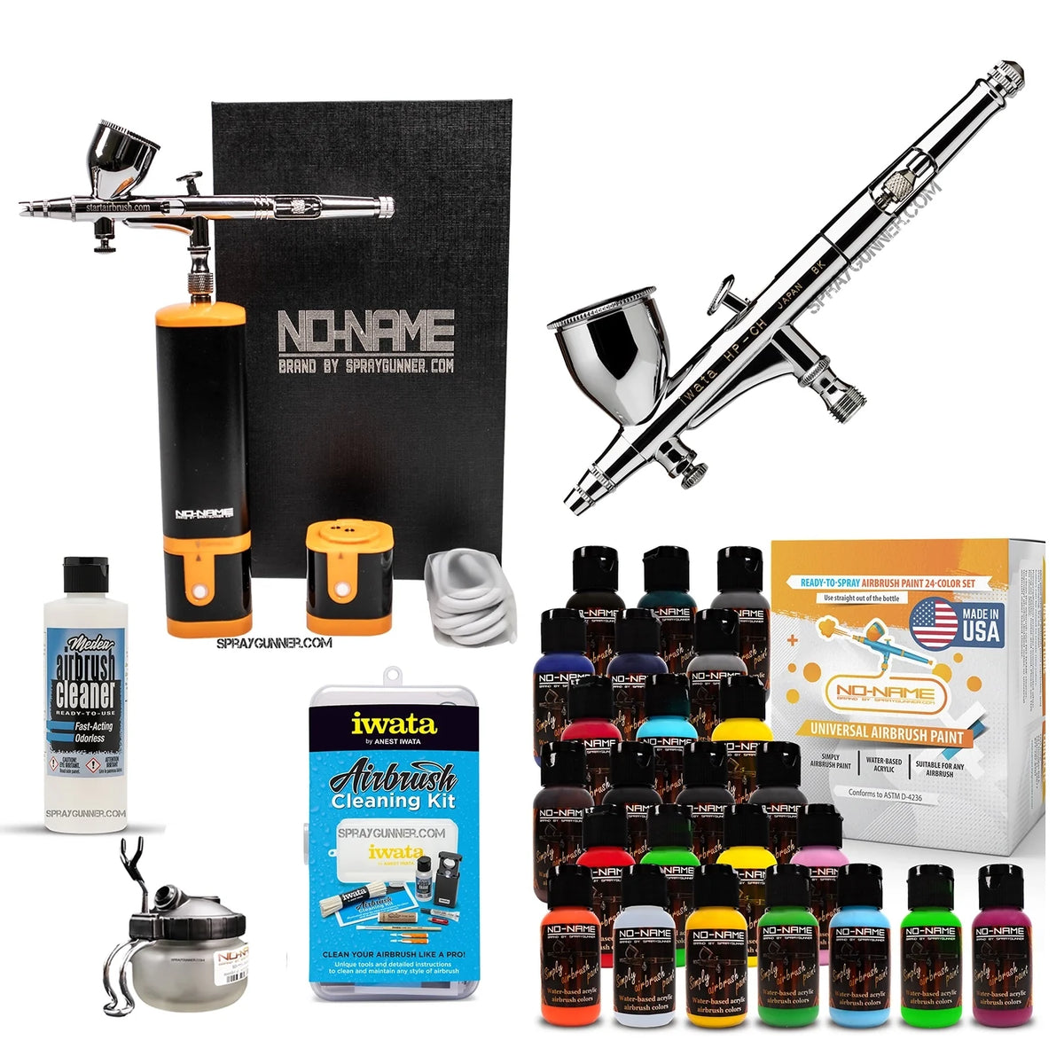 Cordless airbrush battery powered compressor with airbrush kit with Options