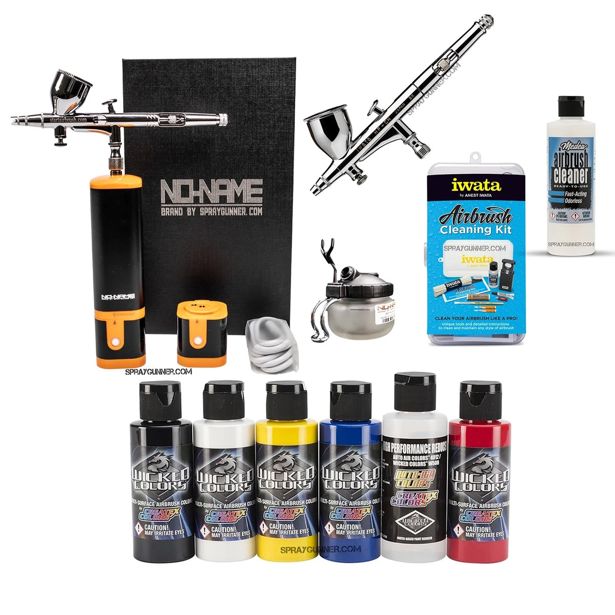 Cordless airbrush battery powered compressor with airbrush kit with Options
