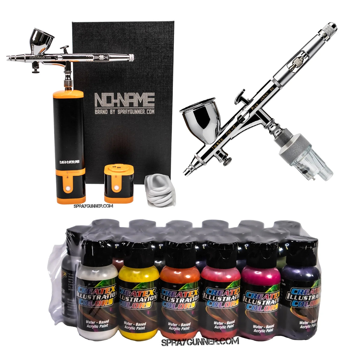 Cordless airbrush battery powered compressor with airbrush kit with Options
