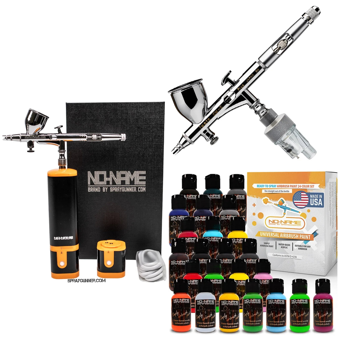 Cordless airbrush battery powered compressor with airbrush kit with Options