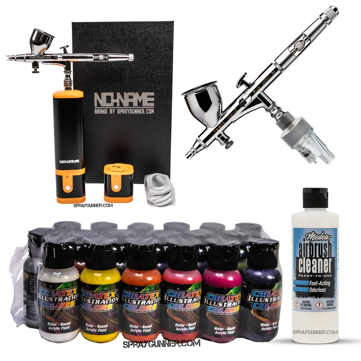 Cordless airbrush battery powered compressor with airbrush kit with Options